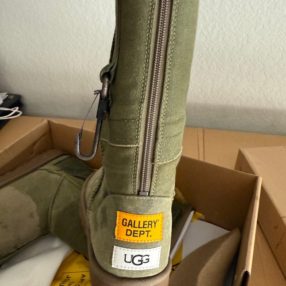 UGG Olive Green Canvas Boots NEW
